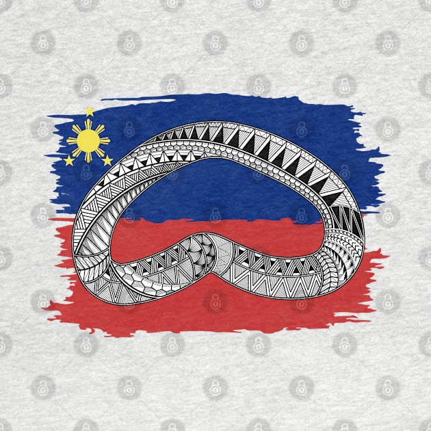 Philippine Flag Tribal line Art / Baybayin word BA by Pirma Pinas
